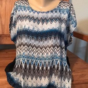 Aztec design dress shirt large